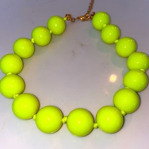 Costume Necklace Neon Yellow